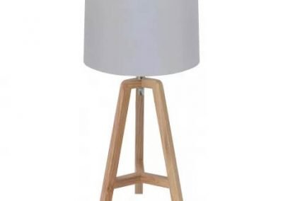 Lámpara de mesa beige madera